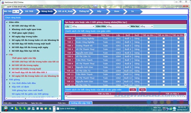 Giao diện VietSchool Online