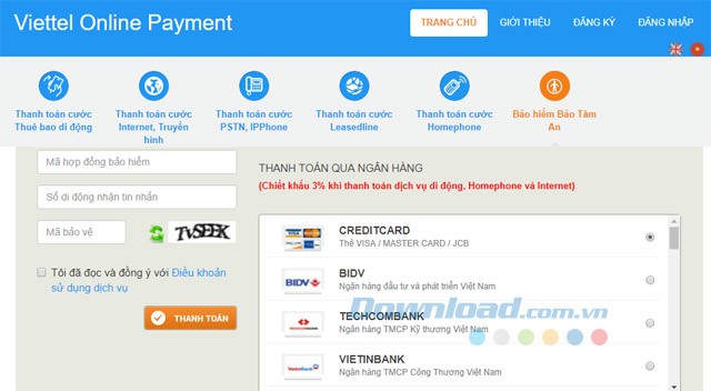 Thanh toán bảo hiểm