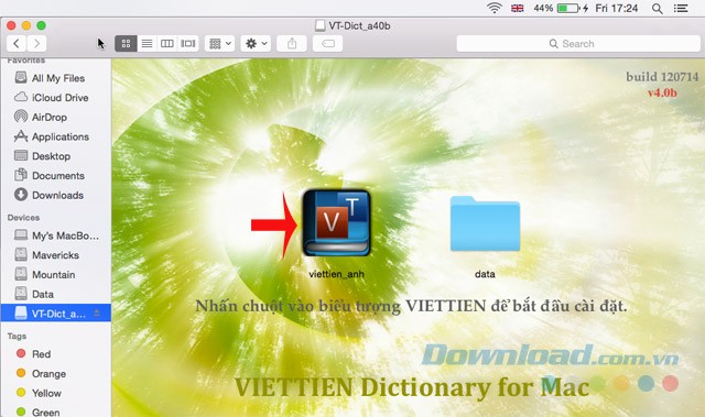 Cài đặt VietTien Dictionary