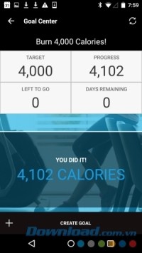 ViewFit cho Android tính toán calo tiêu thụ