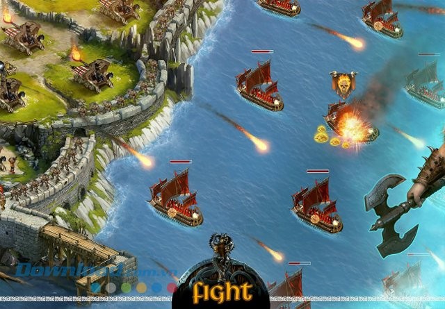 Xâm chiếm lãnh thổ của đối thủ khác trong game Vikings: War of Clans