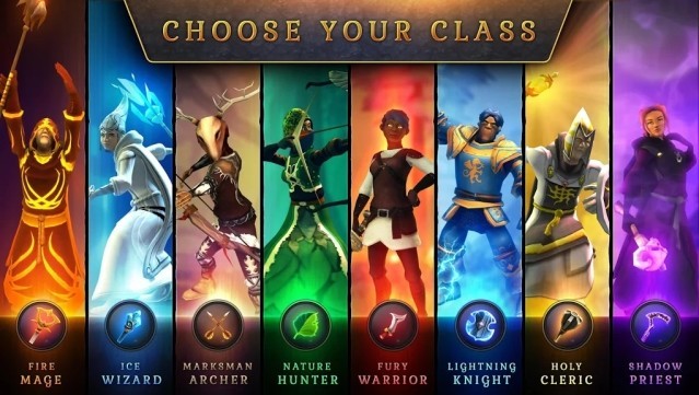 Chọn từ 8 lớp nhân vật độc đáo trong game Villagers & Heroes