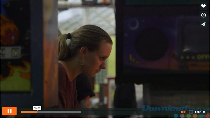 Giao diện Vimeo khi xem video