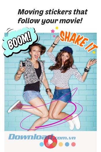 Thêm nhãn dán động cho video với Vimo