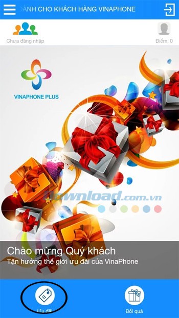 Màn hình chính của VinaPhone Plus