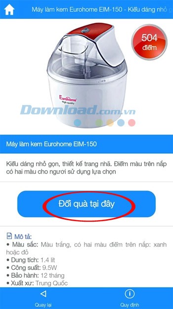 Tích điểm đổi quà