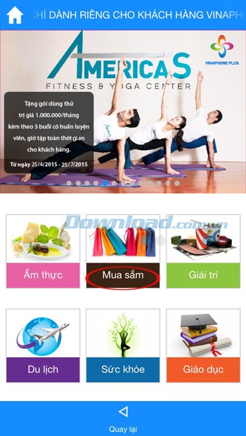 Danh mục ưu đãi của VinaPhone Plus