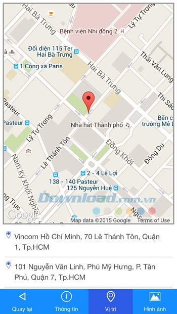 Bản đồ địa điểm ưu đãi