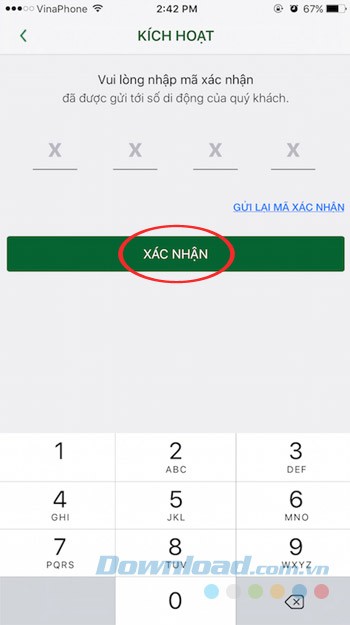 Nhập mã kích hoạt