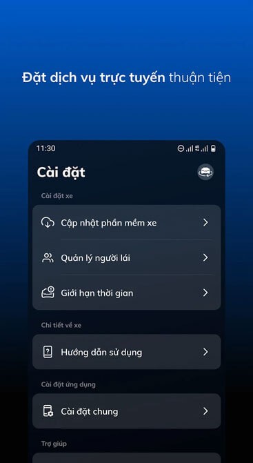 Đặt lịch các dịch vụ online