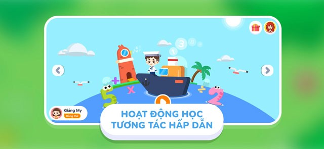 Nhiều hoạt động học tương tác hấp dẫn