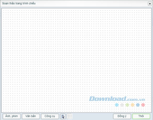 Giao diện soạn thảo bài giảng
