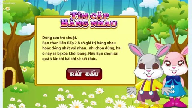 Kiểu bài Tìm cặp bằng nhau