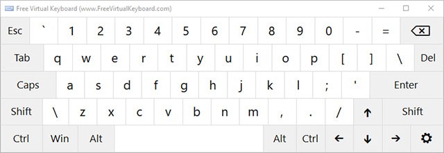 Free Virtual Keyboard cho phép tùy chỉnh màu sắc, kích thước, độ trong suốt... cho bàn phím ảo