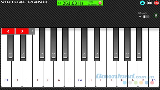 Chơi đàn bằng app Virtual Piano