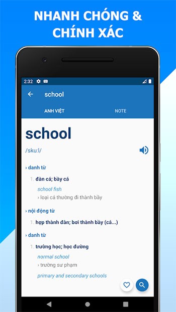 Tra từ điển nhanh chóng
