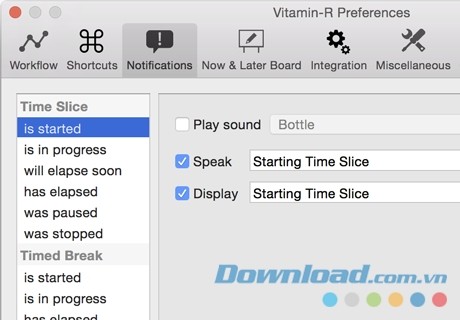 Bảng cấu hình cài đặt Vitamin-R cho Mac