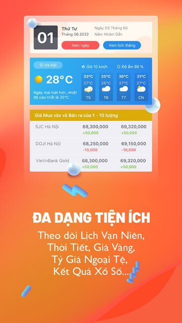 Đa dạng tiện ích