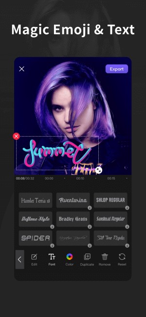 Thêm emoji và text vào video