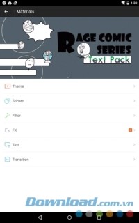 Bảng điều khiển VivaVideo PRO Video Editor HD cho Android