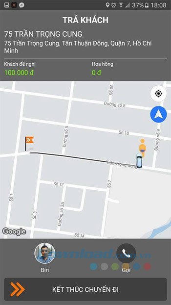 Kết thúc chuyến đi