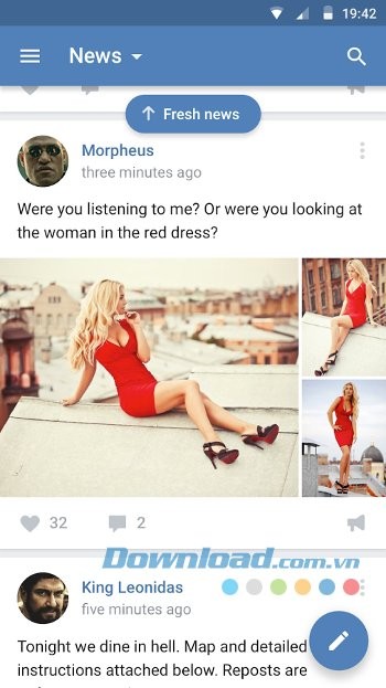 Cập nhật trạng thái và xem tin tức