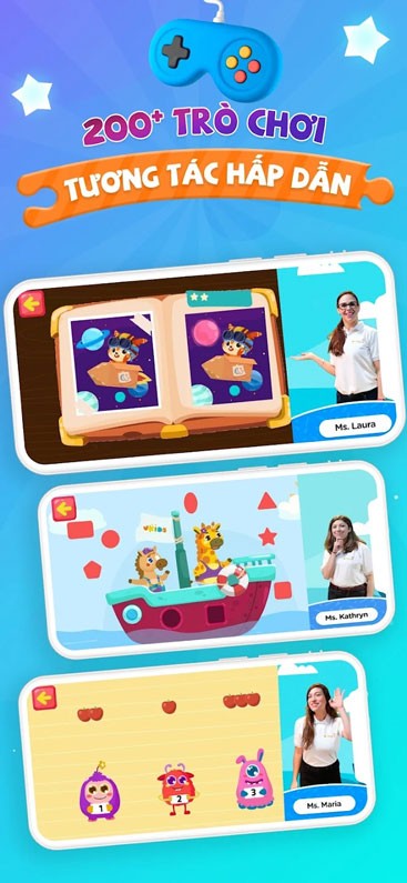 Hơn 200 trò chơi tương tác