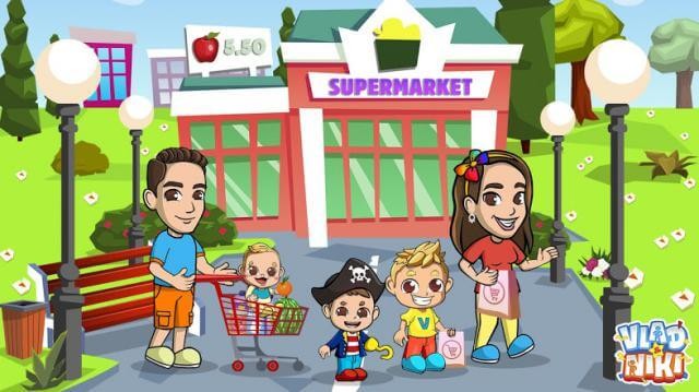 Đi siêu thị vui vẻ cùng Vlad và Nikita trong game Vlad & Niki Supermarket