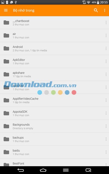VLC dò tìm nhạc trong bộ nhớ trong