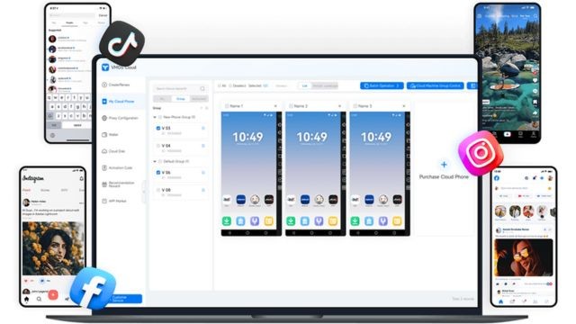 VMOS Cloud là giả lập điện thoại đám mây hỗ trợ chơi game, livestream và tương tác trên TikTok, Facebook