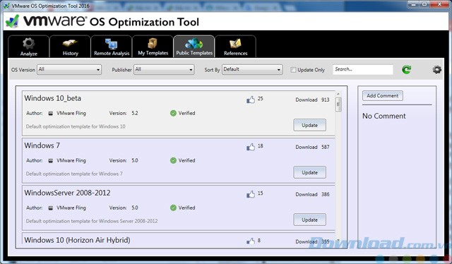 Các mẫu thiết lập khác