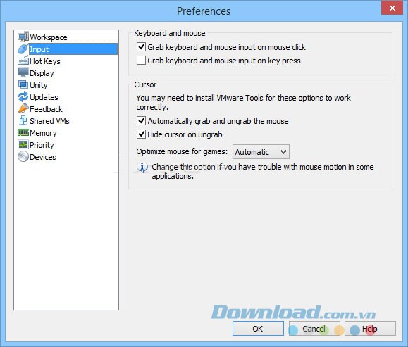 Thiết lập cho máy ảo