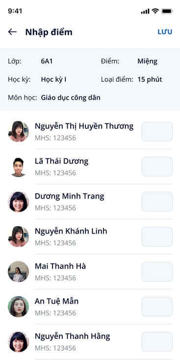 Hỗ trợ nhập điểm