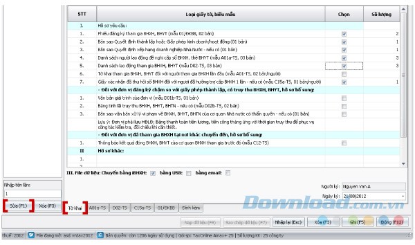 Giao diện của VNPT BHXH SignOffline