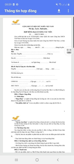 Thông tin hợp đồng
