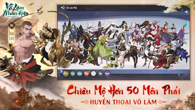 Chiêu mộ tướng với hơn 50 mô phái