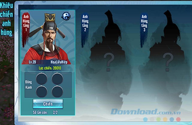 Khiêu Chiến Anh Hùng giúp gia tăng điểm kinh nghiệm chiến đấu cho bản thân.