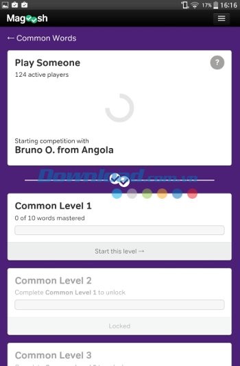 Tìm kiếm đối thủ trong Vocabulary Builder