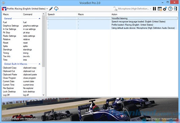 Giao diện của VoiceBot Pro