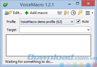 Giao diện của VoiceMacro