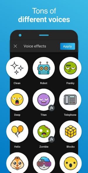 Nhiều preset thay đổi giọng nói khác nhau