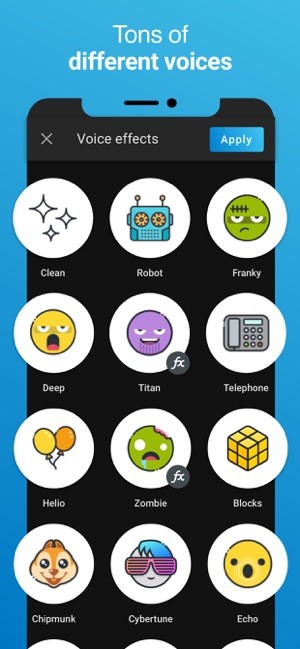 Vô số preset biến đổi giọng nói khác nhau