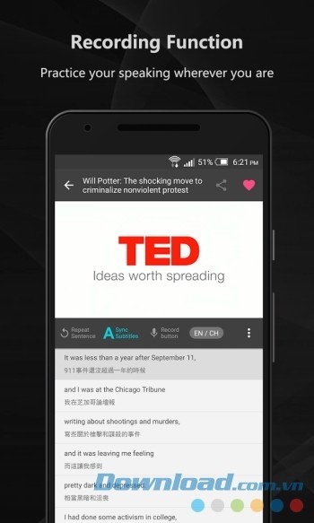 Chức năng ghi âm giọng đọc giúp cải thiện khả năng phát âm của bạn