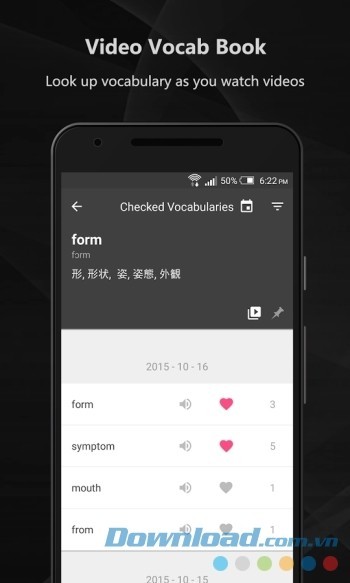 Tra từ mới trong lúc xem video