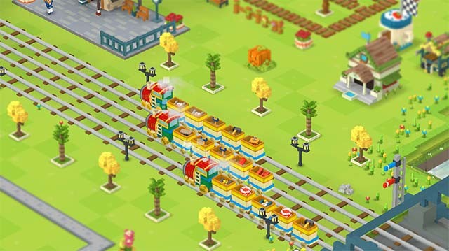 Phát triển giao thông để hỗ trợ giao thương, tìm kiếm kho báu, khai thác tài nguyên trong Voxel Farm Island