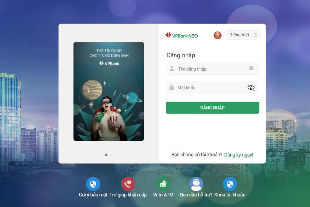 Đăng nhập tài khoản VPBank NEO