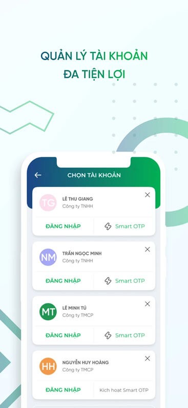 Quản lý tài khoản tiện lợi