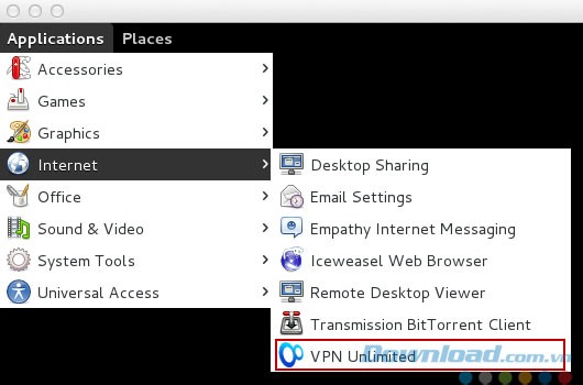 Mở ứng dụng VPN Unlimited