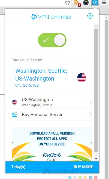Kết nối tới máy chủ ở Mỹ