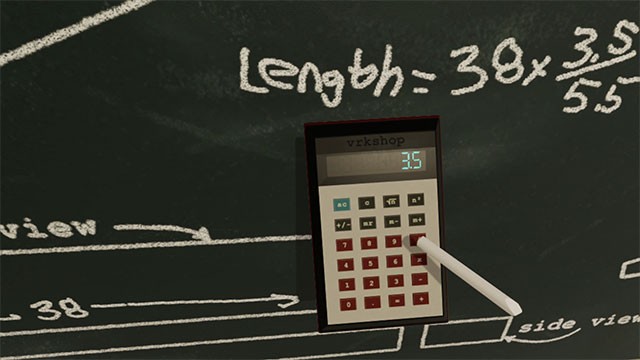 Tính toán kích thước chính xác bằng máy tính và dụng cụ đo trong vrkshop